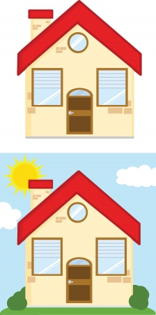 Houses Cartoon Illustrationsのイラスト素材
