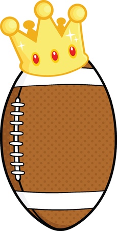 American Football Ball With Gold Crownのイラスト素材