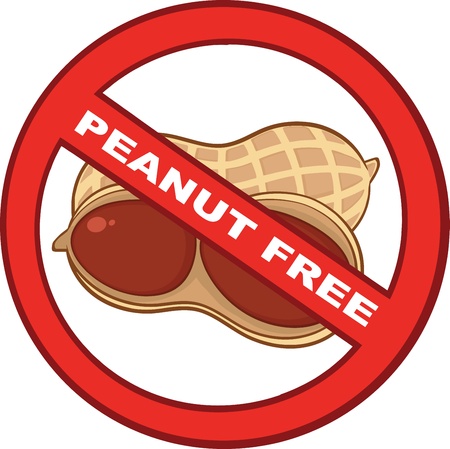 Stop Peanuts Sign With Textのイラスト素材