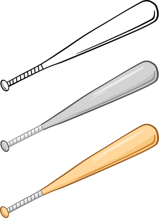  Baseball Bats  Collection Setのイラスト素材
