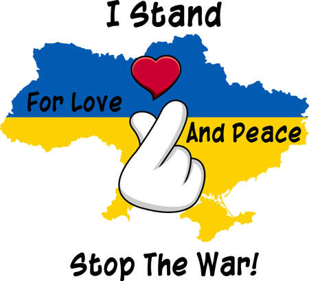 Save The People of Ukraine. Vector Illustration Concept Background With Ukraine Flagのイラスト素材