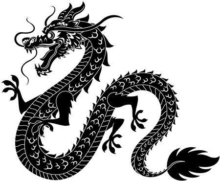 Happy Chinese New Year 2024 Year Of The Dragon Zodiac. Vector Hand Drawn Illustration Isolated On Transparent Backgroundのイラスト素材