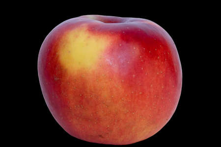 Red apple isolated on black background with clipping path