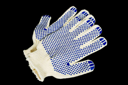 Safety gloves isolated on black