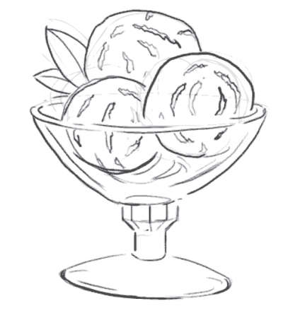 Sweet candy sketch illustration in doodle styleのイラスト素材