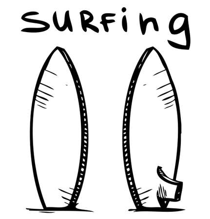 Surfing boardのイラスト素材