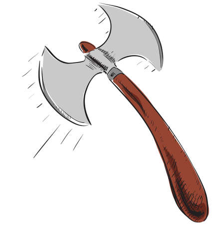 Double sided axe iconのイラスト素材