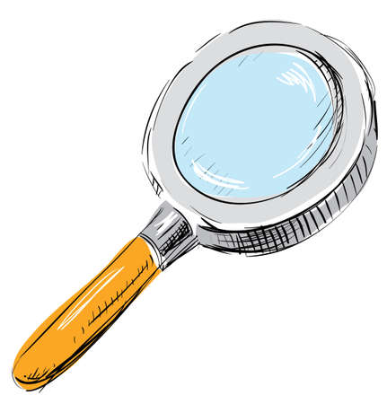 Magnifying glass search find icon illustrationのイラスト素材