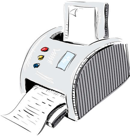 Print deviceのイラスト素材