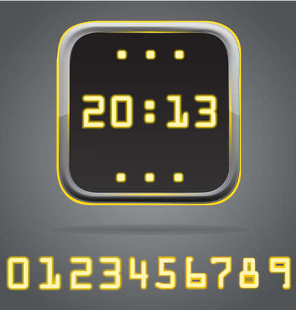 Clock digital icon detailed vector illustrationのイラスト素材