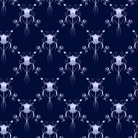 Damask floral patternのイラスト素材