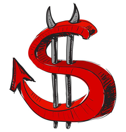 Devil money dollar icon