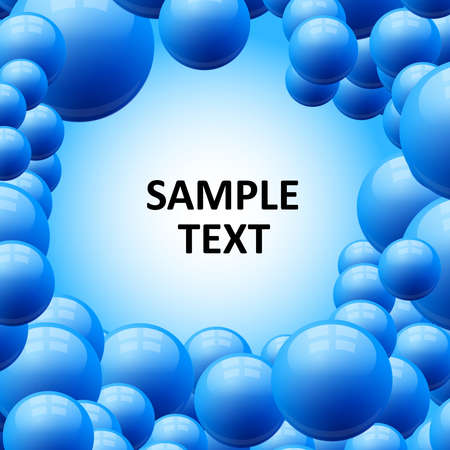 Blue bubbles abstract  backgroundのイラスト素材