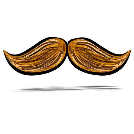 Mustache isolated on white vector illustrationのイラスト素材