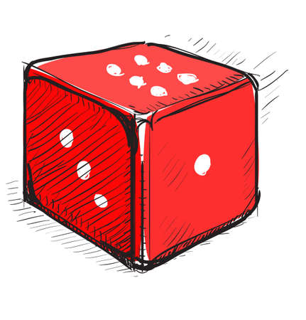 Lucky dice cartoon iconのイラスト素材