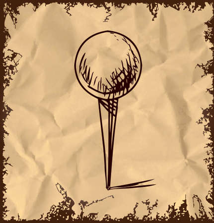 Round pointer icon isolated on vintage backgroundのイラスト素材