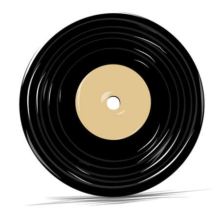 Vinyl vector icon cartoon sketch illustrationのイラスト素材