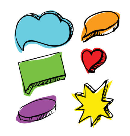 Speech bubbles colorful setのイラスト素材