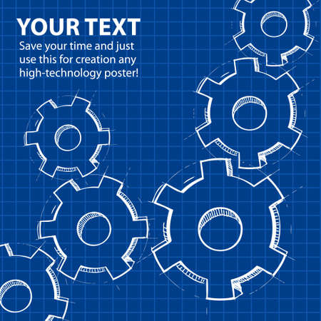 Techno blue abstract backgroundのイラスト素材