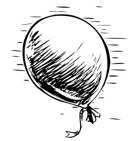 Party balloon with ribbonのイラスト素材