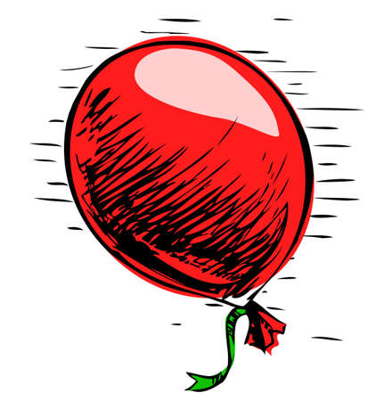 Party balloon with ribbonのイラスト素材