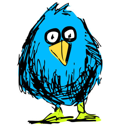 Cute bird in cartoon styleのイラスト素材