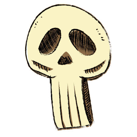 Skull isolated on white backgroundの写真素材