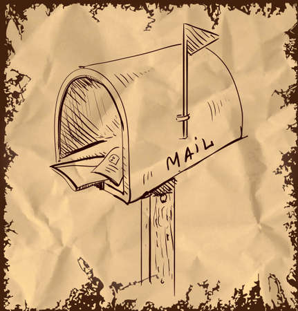 Mailbox cartoon iconのイラスト素材