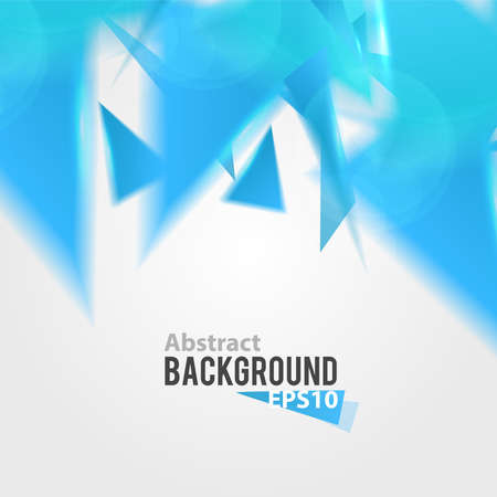 Abstract blue triangle background with motion effect and lens blurのイラスト素材