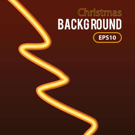 Christmas card concept. Holiday background with abstract glowing fir treeのイラスト素材