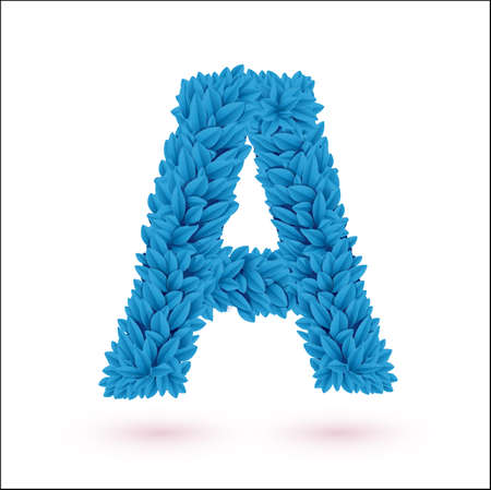Blue font vector element isolated on white.のイラスト素材