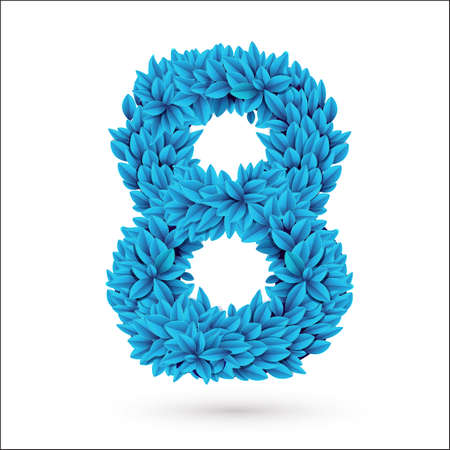 Blue font vector element isolated on white.のイラスト素材