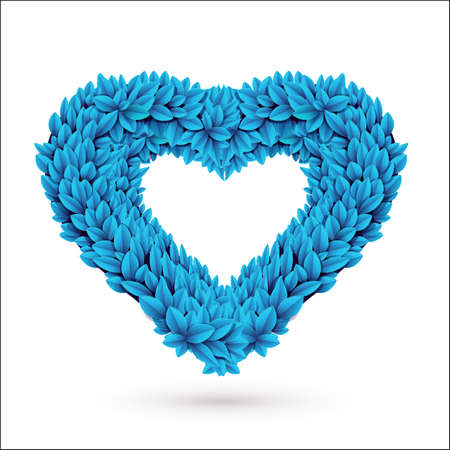 Blue vector element with drop shadow isolated on white.のイラスト素材