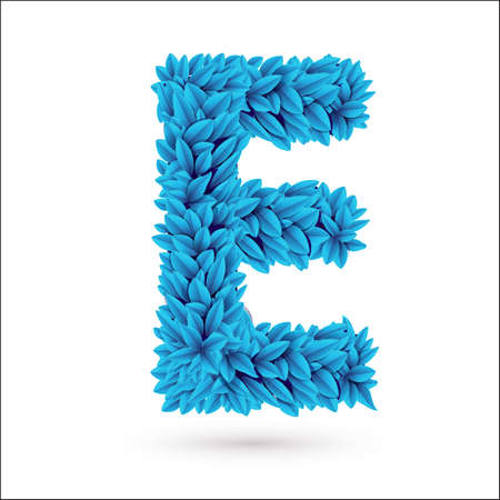 Blue font vector element isolated on white.のイラスト素材
