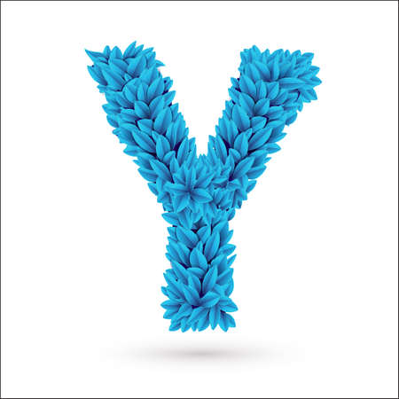 Blue font vector element isolated on white.のイラスト素材