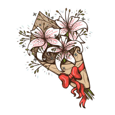 Vector hand drawn sketch element for holiday designのイラスト素材