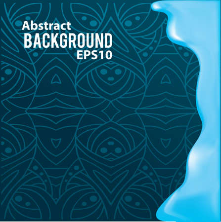 Abstract background with pattern and liquid frame. のイラスト素材