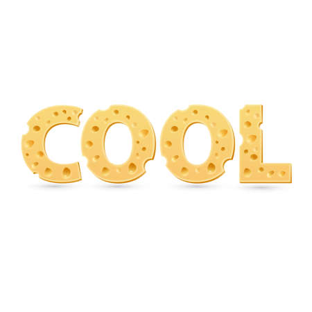 Cool word of cheese. Vector word templateのイラスト素材