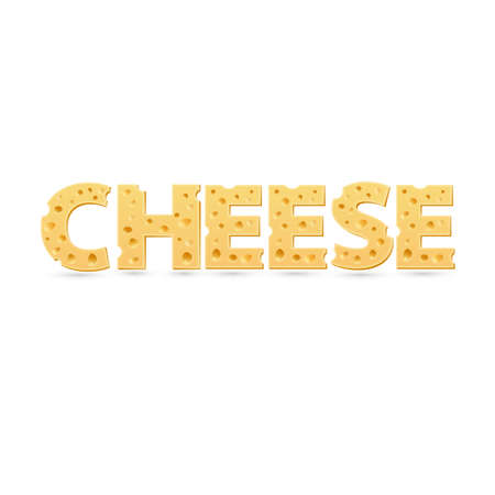 Cheese word of cheese. Vector word templateのイラスト素材