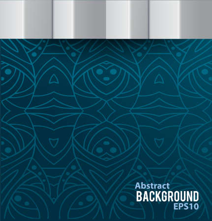 Abstract background with pattern and metal border. Eps 10 vector illustrationのイラスト素材