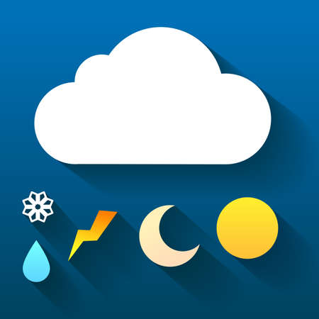 Weather symbol. Trendy flat icon design element.のイラスト素材
