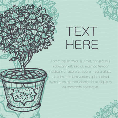 Card concept. Hand drawn design elements.のイラスト素材