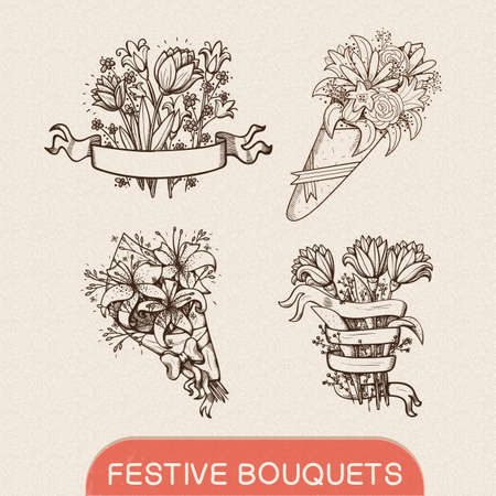 Sketch design elements. Hand drawn vintage style. Eps 10 vector illustration.のイラスト素材