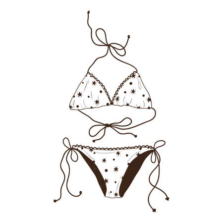 Swimsuit isolated on white のイラスト素材