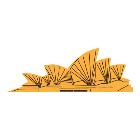 The Sydney Opera House isolated on white のイラスト素材