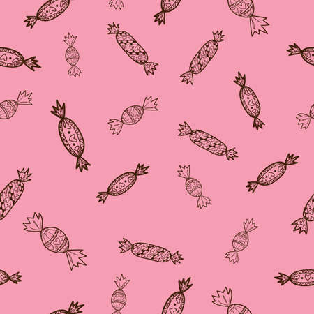 Candies sweets seamless pattern のイラスト素材