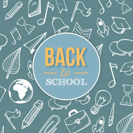 Welcome back to school のイラスト素材