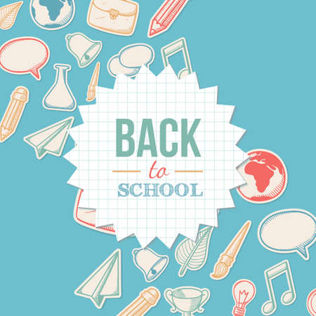 Welcome back to school のイラスト素材