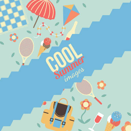 Summertime vacations and traveling background 