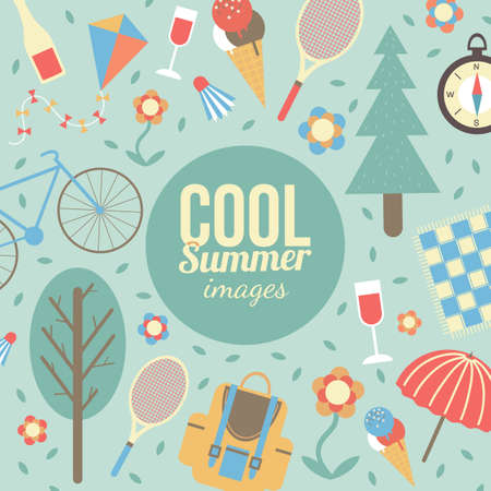 Summertime vacations and traveling background 